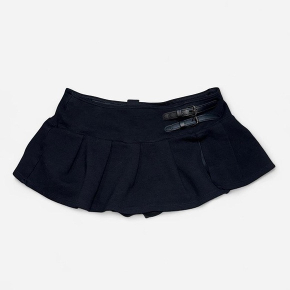 Urban Outfitters Dresses & Skirts - Urban Outfitters Black Pleated Mini Skort w/ Buckle Detail | Y2K